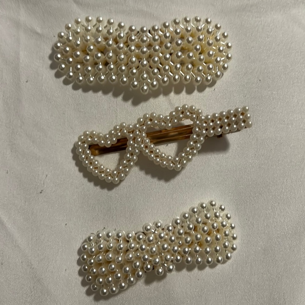 Pearl Hair Clips Gold for Women Girls Christmas Hair Barrettes Decor Acc…
